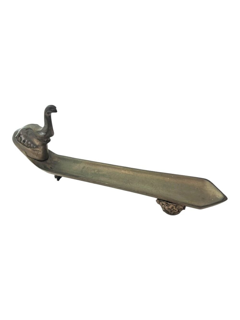 Vintage Brass Elephant Incense Burner Holder Ash Caster Tray Made in India Style